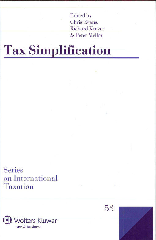 Tax simplification