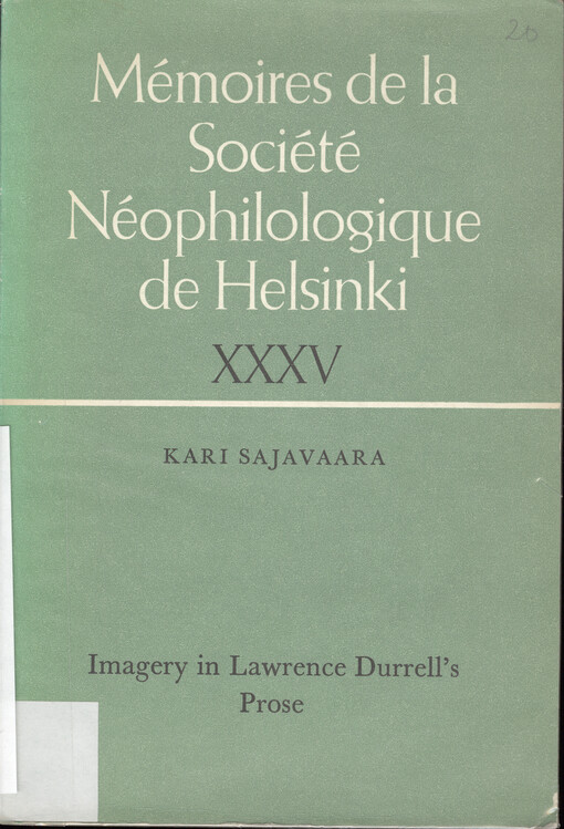 Imagery in Lawrence Durrell's prose