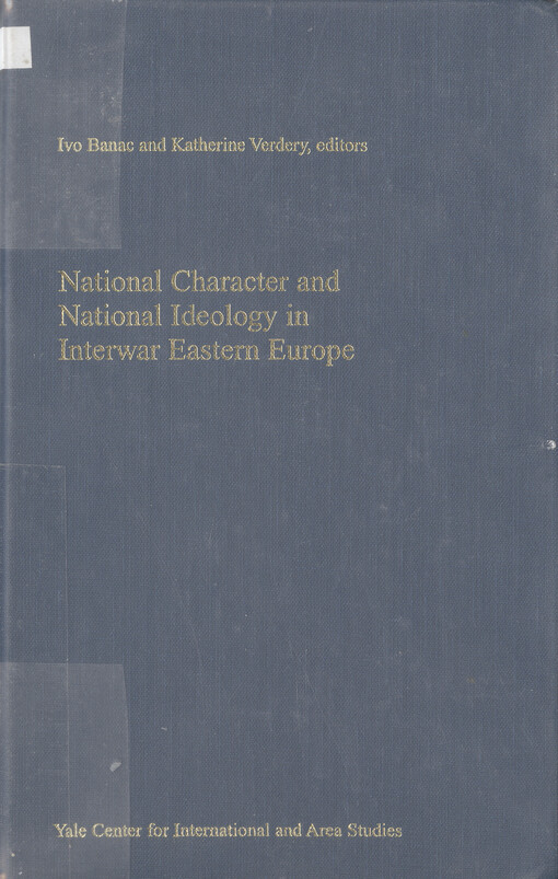 National character and national ideology in interwar Eastern Europe