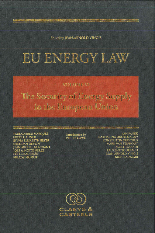 The security of energy supply in the European Union