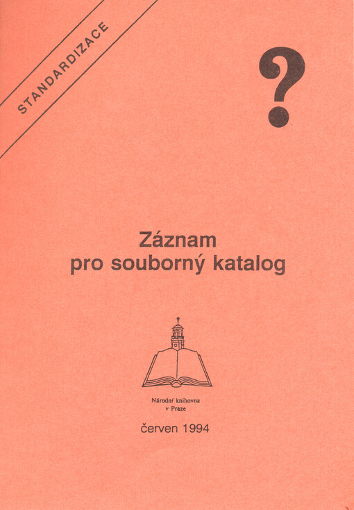 Záznam pro souborný katalog