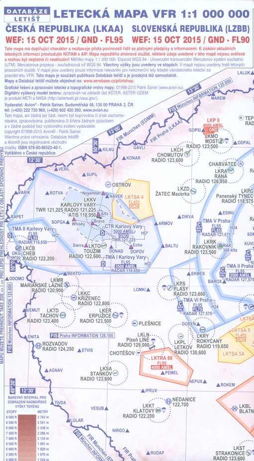 Letecká mapa VFR 1:1 000 000