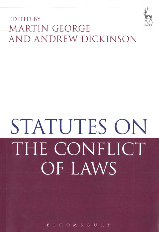 Statutes on the conflict of laws