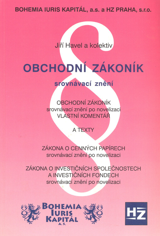 Obchodní zákoník : srovnávací znění