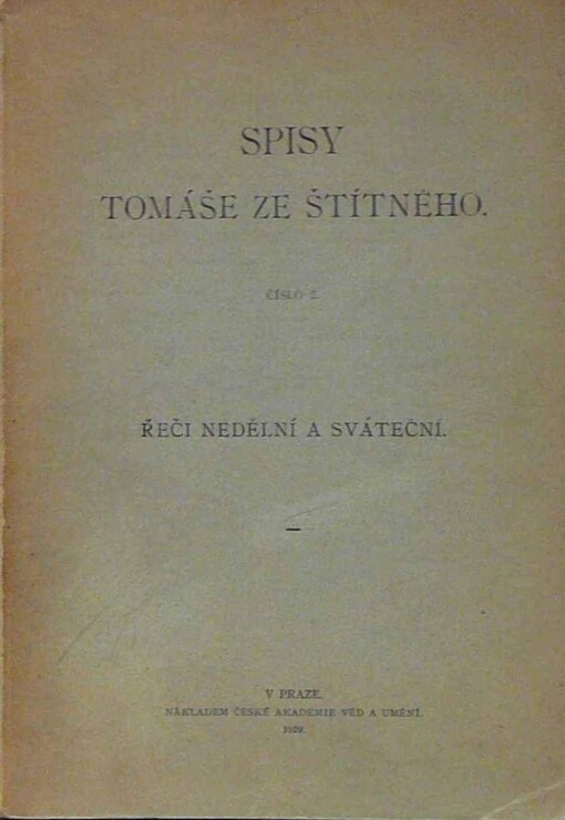 Řeči nedělní a sváteční