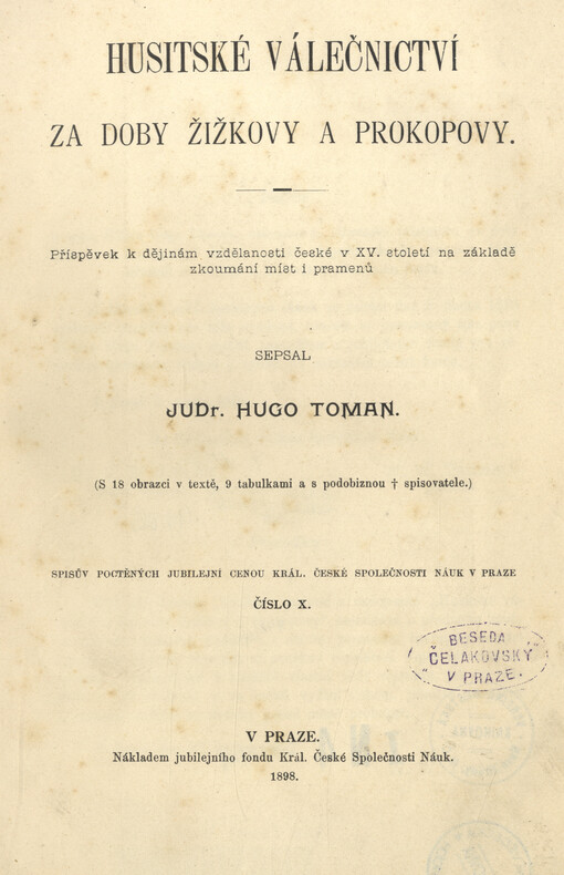 Husitské válečnictví za doby Žižkovy a Prokopovy