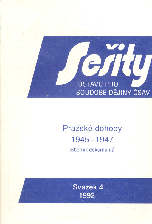 Pražské dohody 1945-1947: Sborník dokumentů