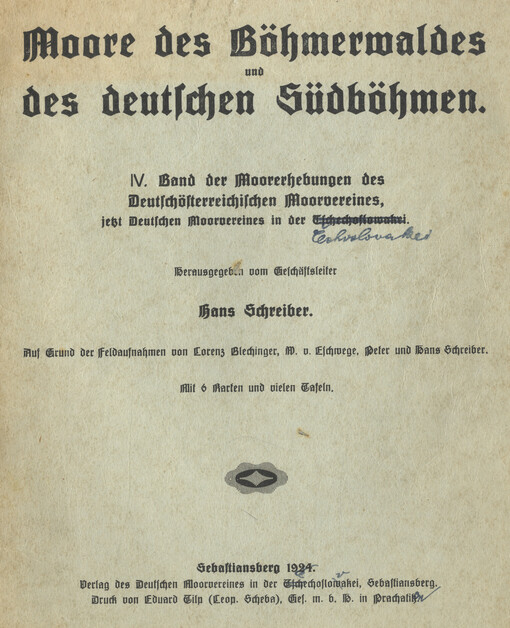 Moore des Böhmerwaldes und des deutschen Südböhmen.