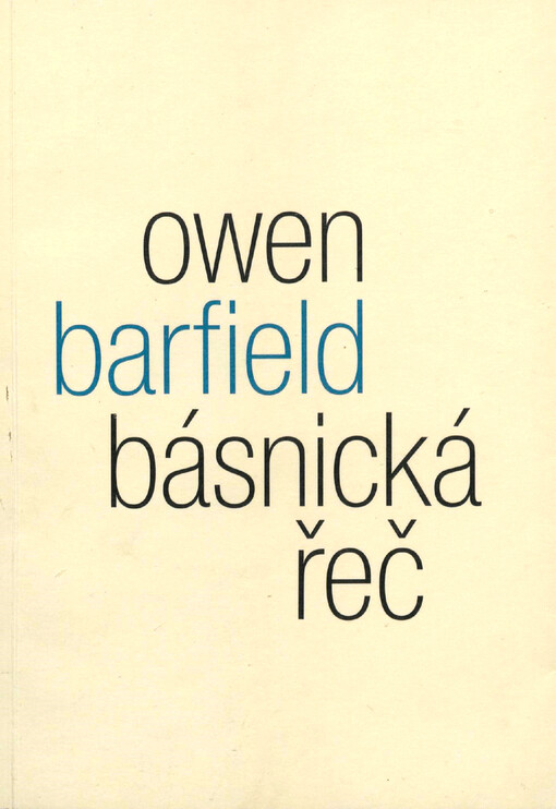 Básnická řeč: studie o významu