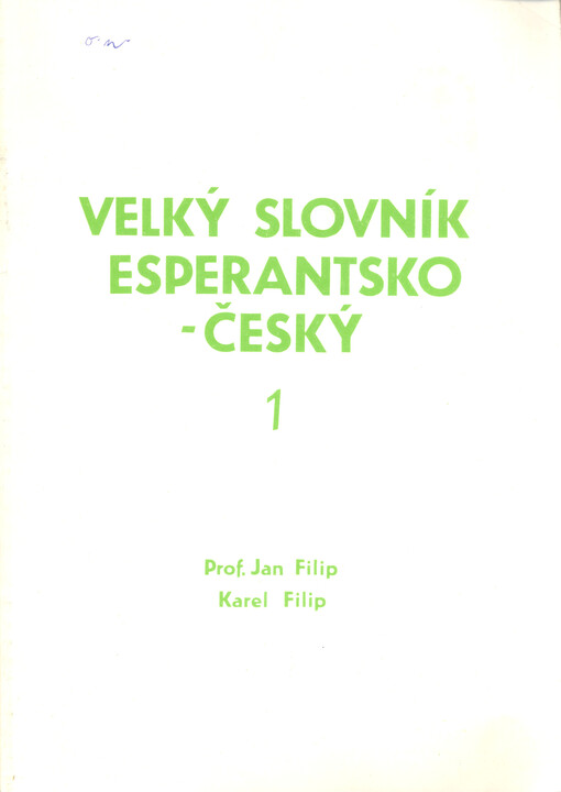 Velký slovník esperantsko-český. 1