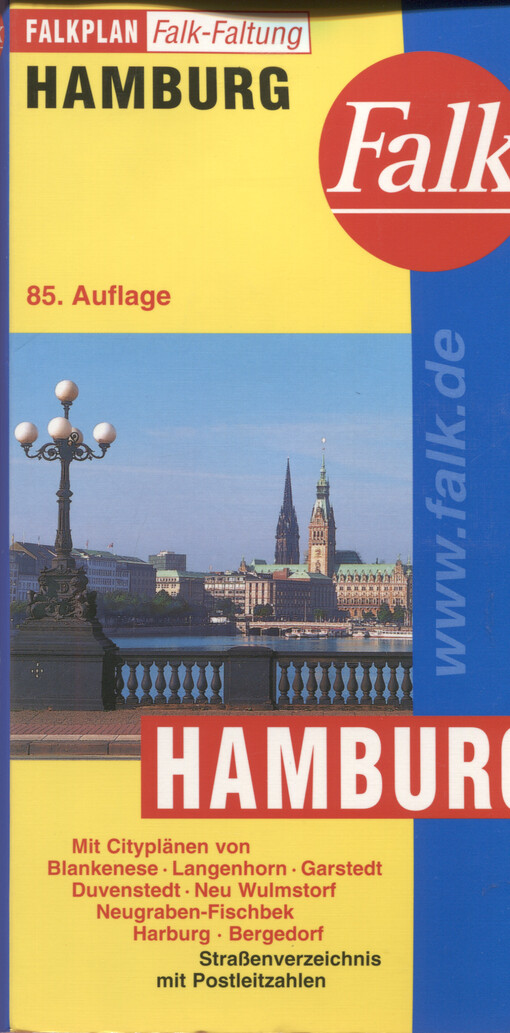 Hamburg : mit Cityplänen von Blankenese, Langenhorn, Garstedt, Duvenstedt, Neu Wulmstrof, Neugraben-Fischbek, Harburg, Bergedorf : Straßenverzeichnis mit Postleitzahlen