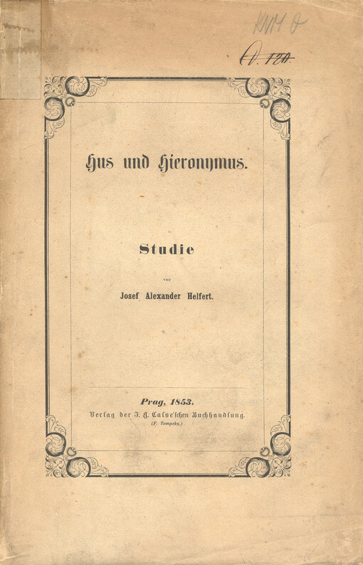 Hus und Hieronymus :Studie