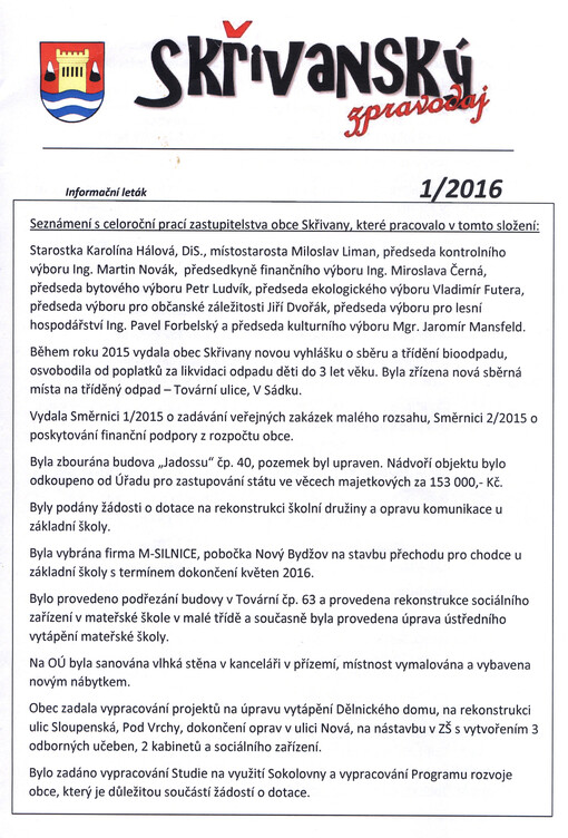 Skřivanský zpravodaj