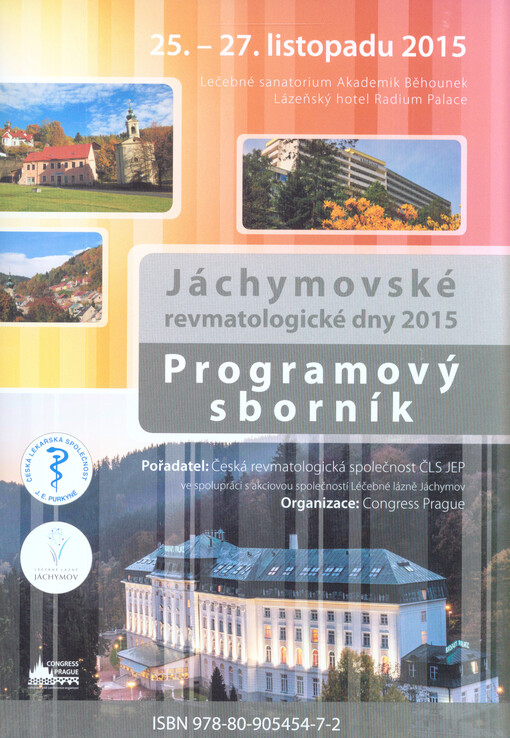 Programový sborník ... :Jáchymovské revmatologické dny ...