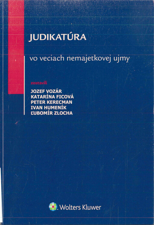 Judikatúra vo veciach nemajetkovej ujmy