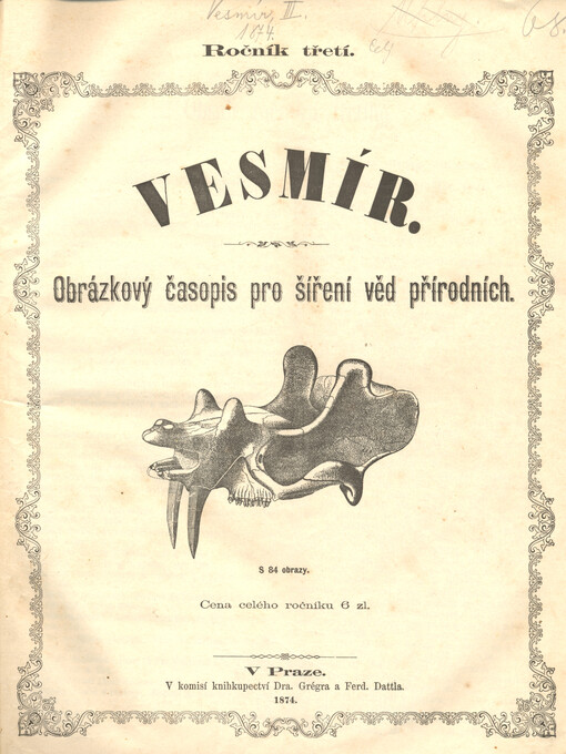 Vesmír : časopis pro šíření vědy přírodní, zeměpisné a národopisné