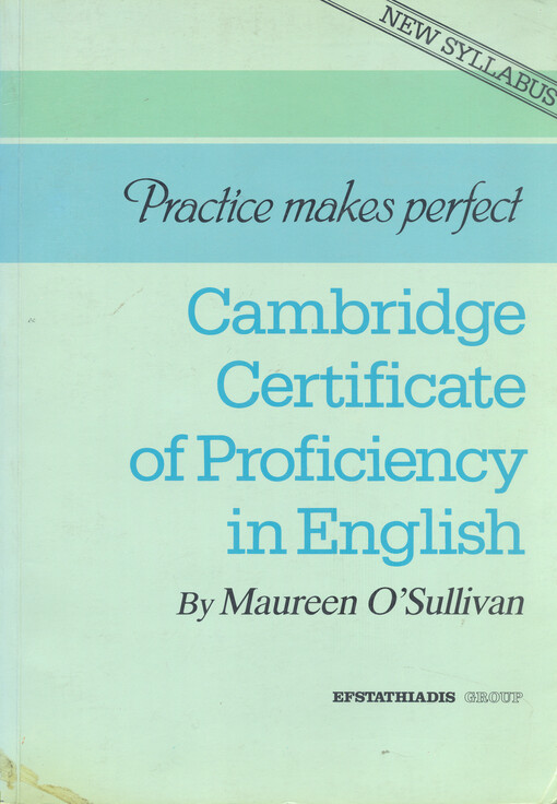 Cambridge Certificate of Profiency in English