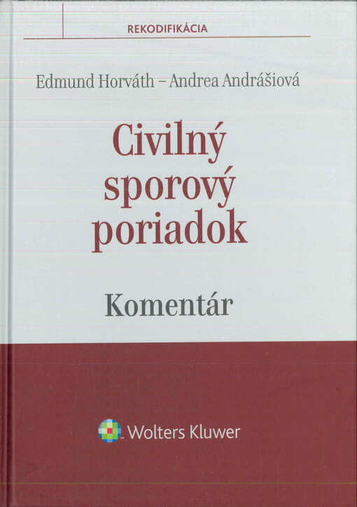 Civilný sporový poriadok : komentár
