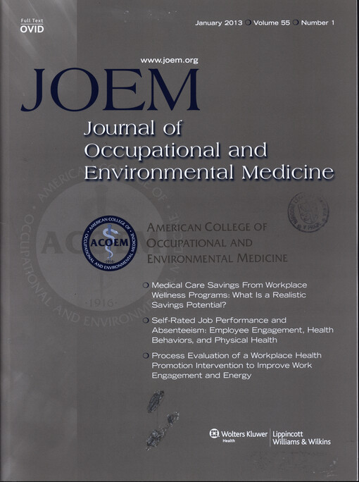 Journal of occupational and environmental medicine