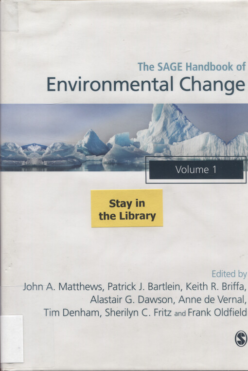 The SAGE handbook of environmental change. Volume 1