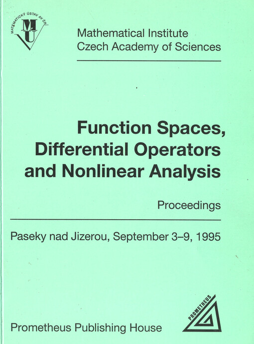Function spaces, differential operators and nonlinear analysis: Proceedings