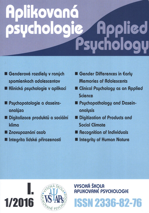Aplikovaná psychologie = Applied psychology