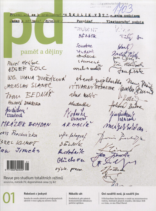 Paměť a dějiny : revue pro studium totalitních režimů