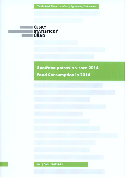 Spotřeba potravin v roce ... = Food consumption in ...