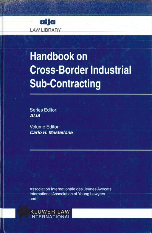 Handbook on cross-border industrial sub-contracting