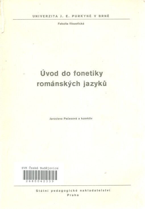 Úvod do fonetiky románských jazyků