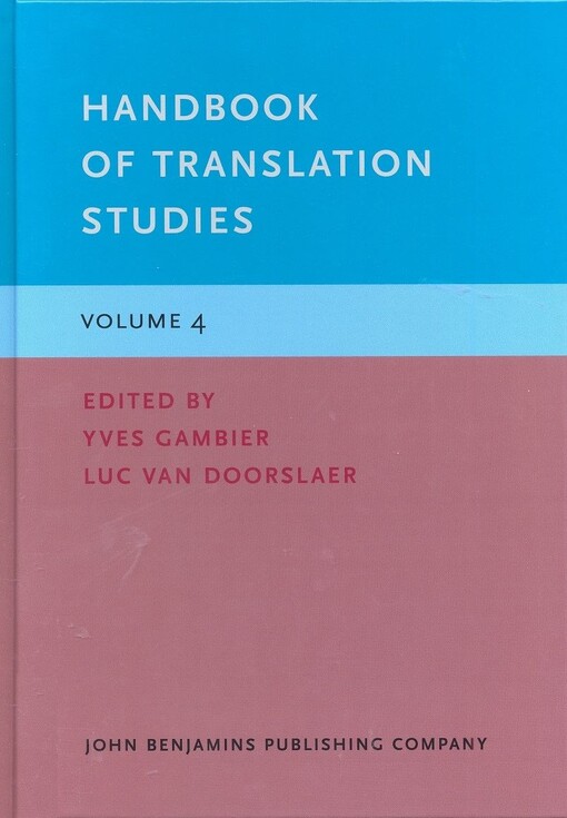 Handbook of translation studies.Volume 4