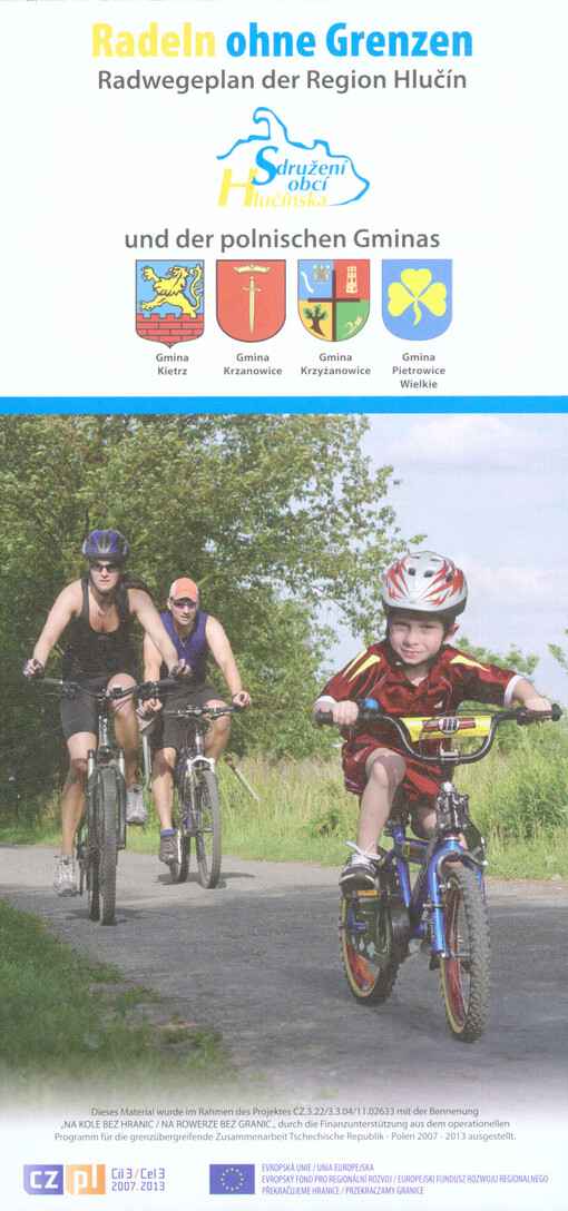 Radeln ohne Grenzen : Radwegeplan der Region Hlučín und der polnischen Gminas