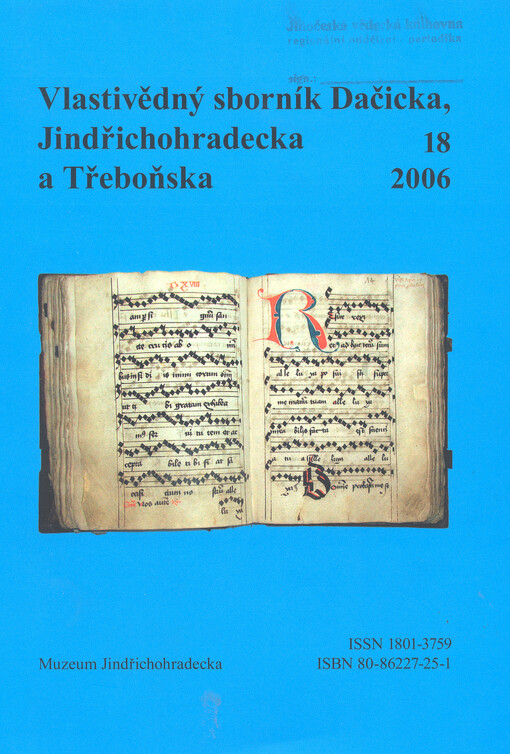 Vlastivědný sborník Dačicka, Jindřichohradecka a Třeboňska