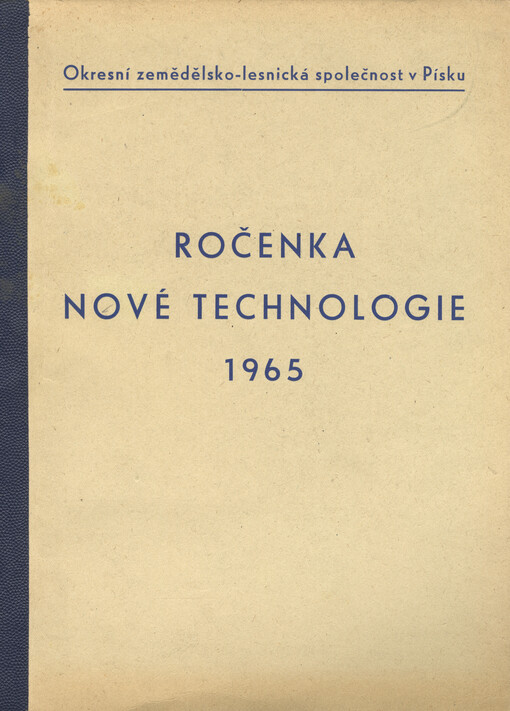 Ročenka nové technologie 1965