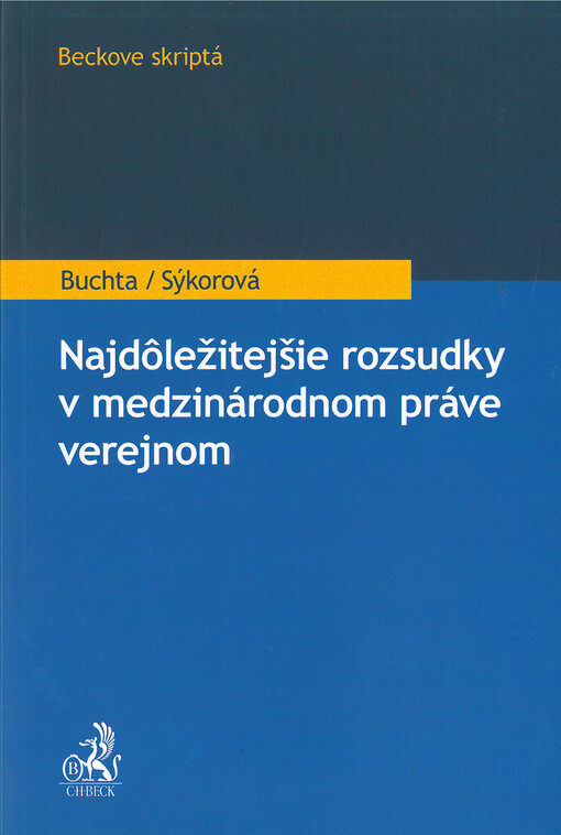 Najdôležitejšie rozsudky v medzinárodnom práve verejnom