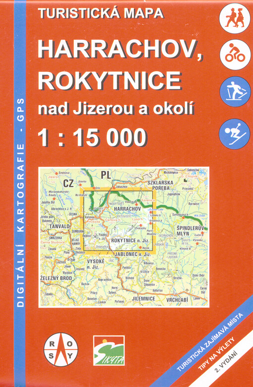 Harrachov, Rokytnice nad Jizerou a okolí : Harrachov : Rokytnice nad Jizerou : střed města 1:7 500