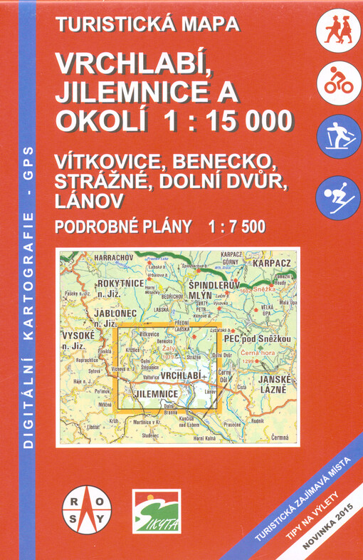 Vrchlabí, Jilemnice a okolí : Vítkovice, Benecko, Strážné, Dolní Dvůr, Lánov : podrobné plány 1:7 500