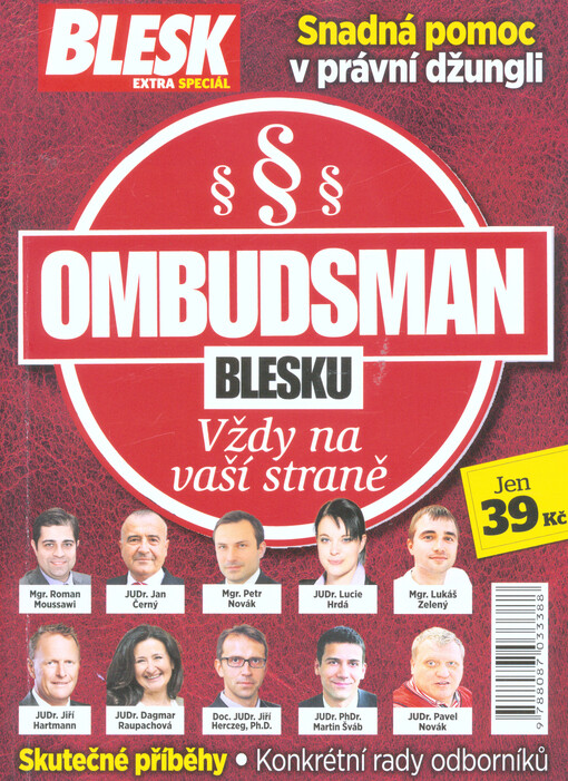 Ombudsman Blesku : vždy na vaší straně : snadná pomoc v právní džungli