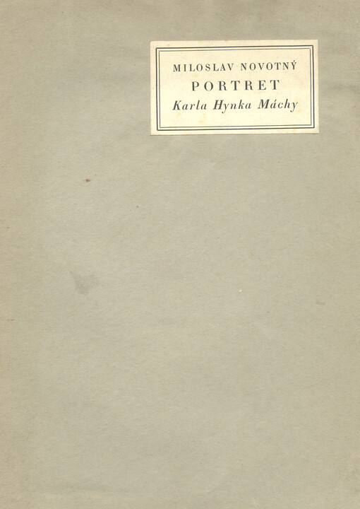 Portret Karla Hynka Máchy