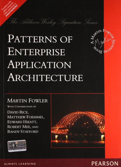 Patterns of enterprise application architecture