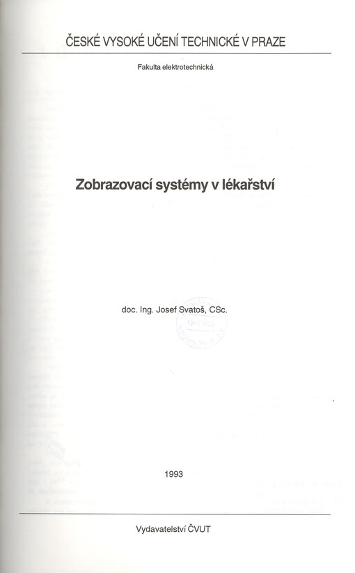 Zobrazovací systémy v lékařství