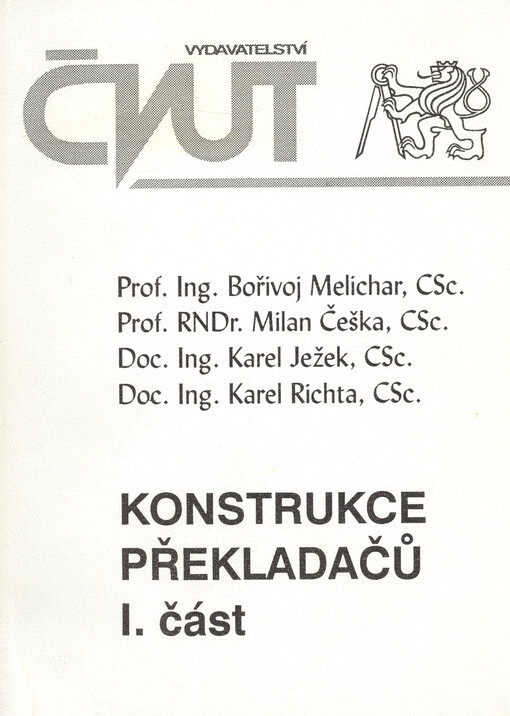 Konstrukce překladačů. I. a II. část