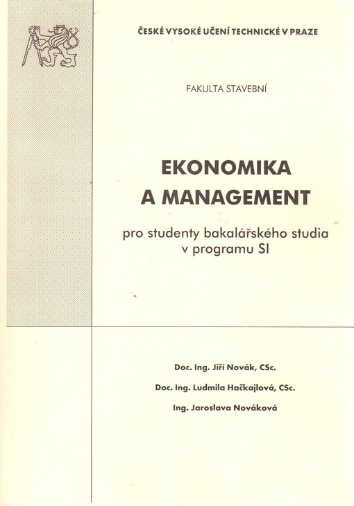 Ekonomika a management pro studenty bakalářského studia v programu SI