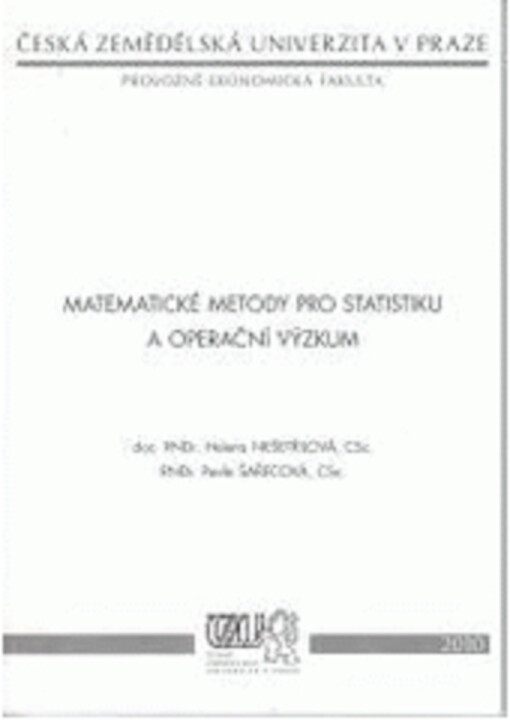 Matematické metody pro statistiku a operační výzkum