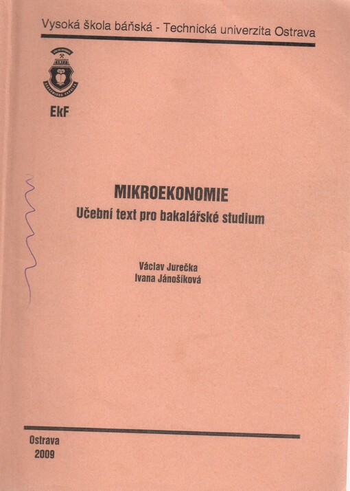 Mikroekonomie: učební text pro bakalářské studium