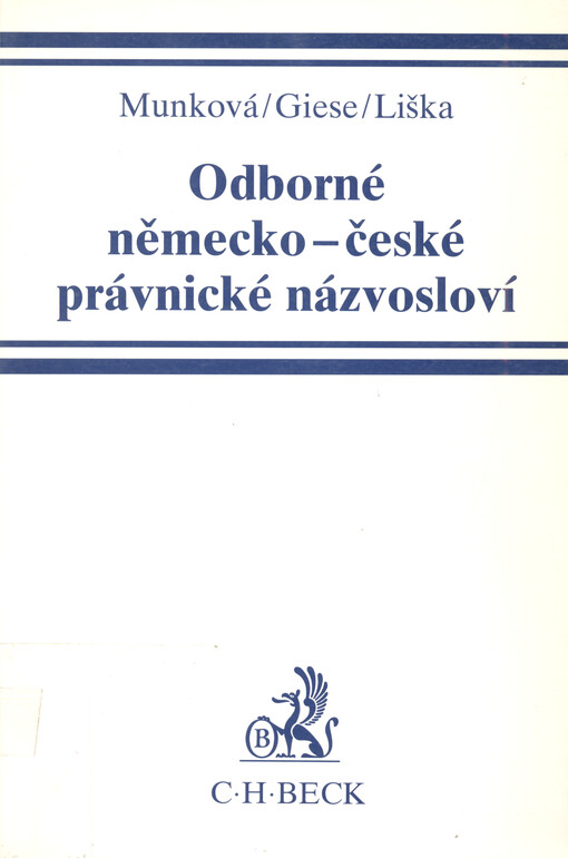 Odborné německo-české právnické názvosloví