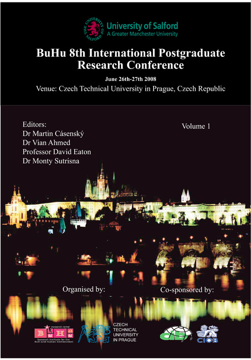 Proceedings of the BuHu 8th International Postgraduate Research Conference 2008 :Prague, Czech Republic, June 26th-27th 2008