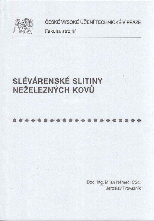 Slévárenské slitiny neželezných kovů