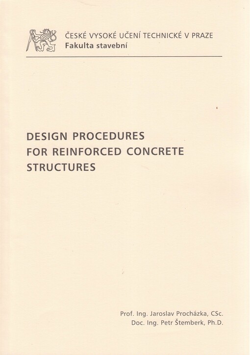 Design procedures for reinforced concrete structures