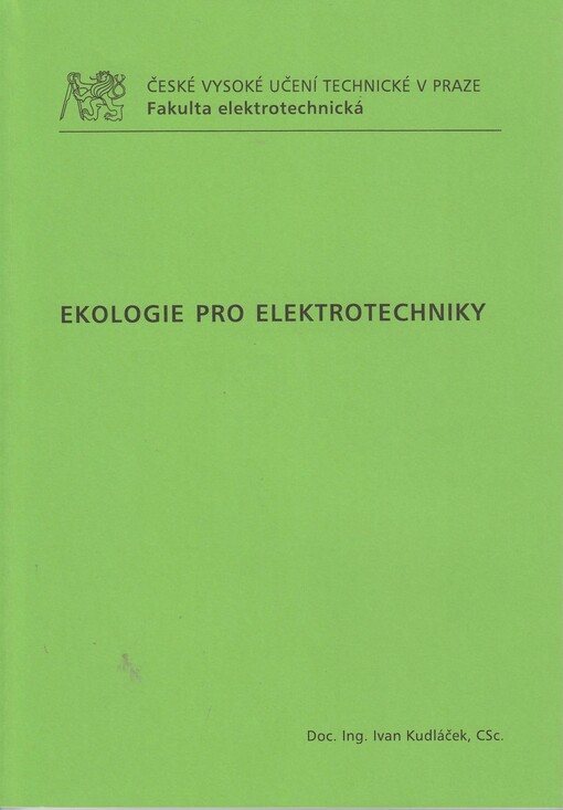 
  Ekologie pro elektrotechniky
  